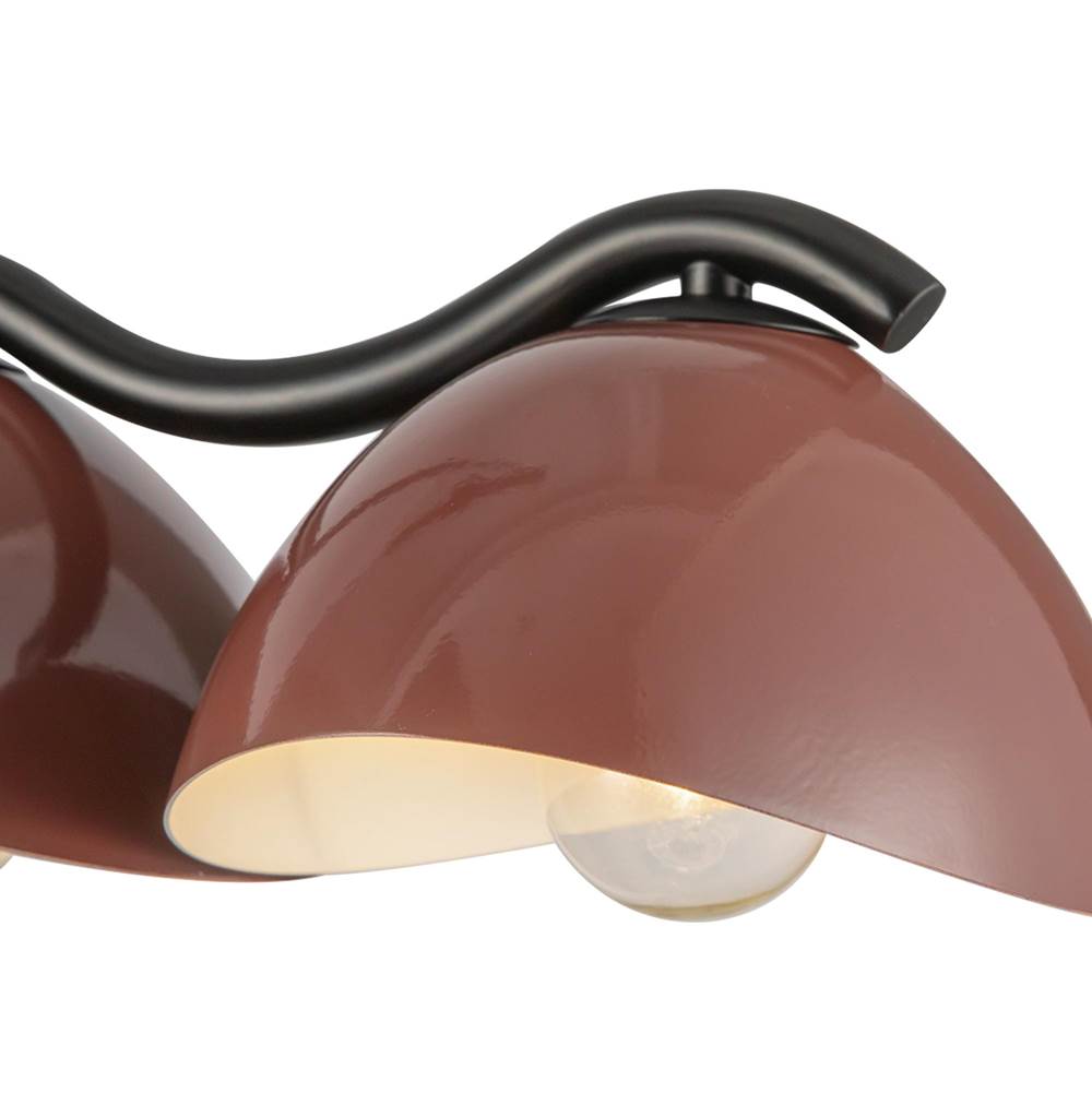 Kuzco LP57642-BK/BGD Black,Burgundy Atlas 42-in Black/burgundy Socket Linear Pendant Image 4