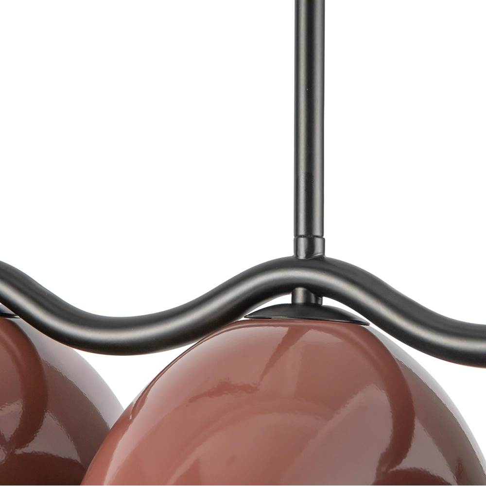 Kuzco LP57642-BK/BGD Black,Burgundy Atlas 42-in Black/burgundy Socket Linear Pendant Image 3