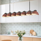 Kuzco LP57642-BK/BGD Black,Burgundy Atlas 42-in Black/burgundy Socket Linear Pendant Image 2