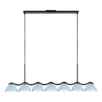 Kuzco Atlas 42-in Black/burgundy Socket Linear Pendant