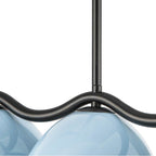 Kuzco LP57642-BK/CER Black,Cerulean Atlas 42-in Black/cerulean Socket Linear Pendant Image 3