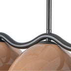 Kuzco LP57642-BK/PEC Black,Peach Atlas 42-in Black/peach Socket Linear Pendant Image 4