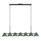 Kuzco Atlas 42-in Black/burgundy Socket Linear Pendant