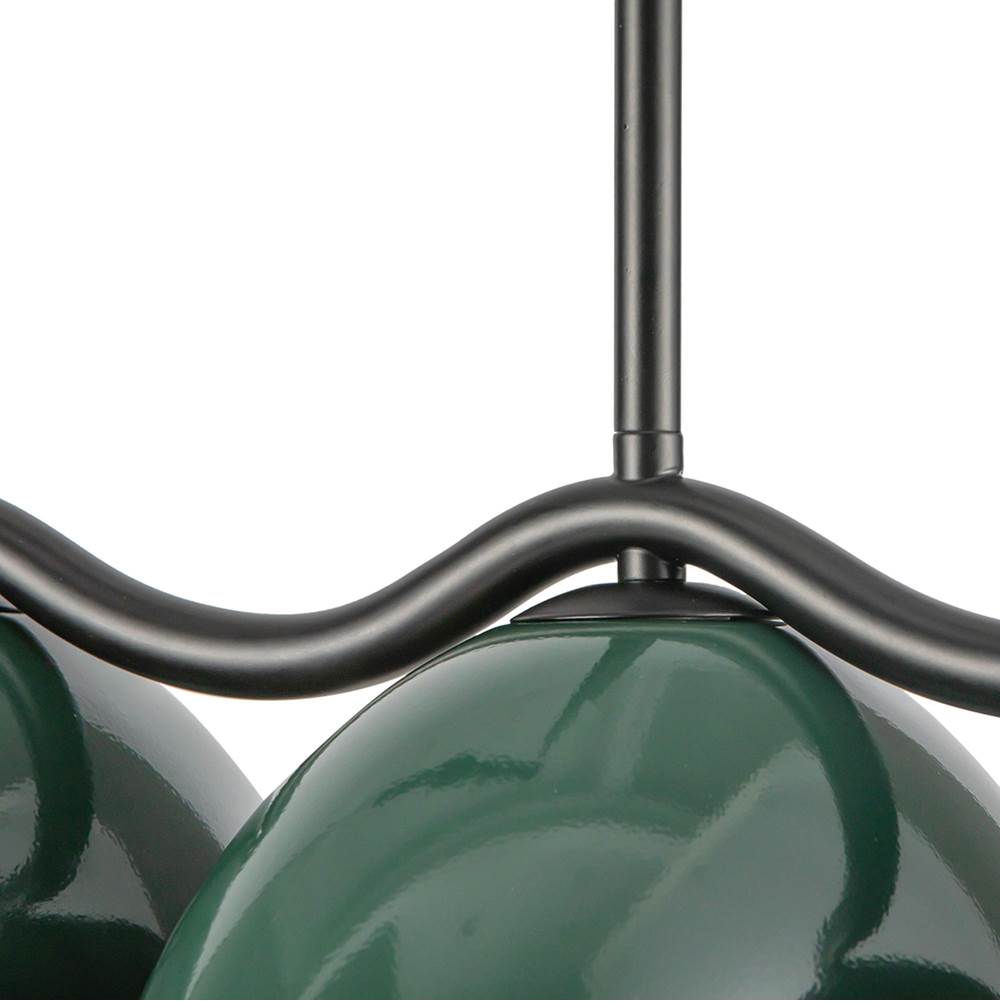 Kuzco LP57642-BK/PGN Black,Pine Green Atlas 42-in Black/pine Green Socket Linear Pendant Image 3