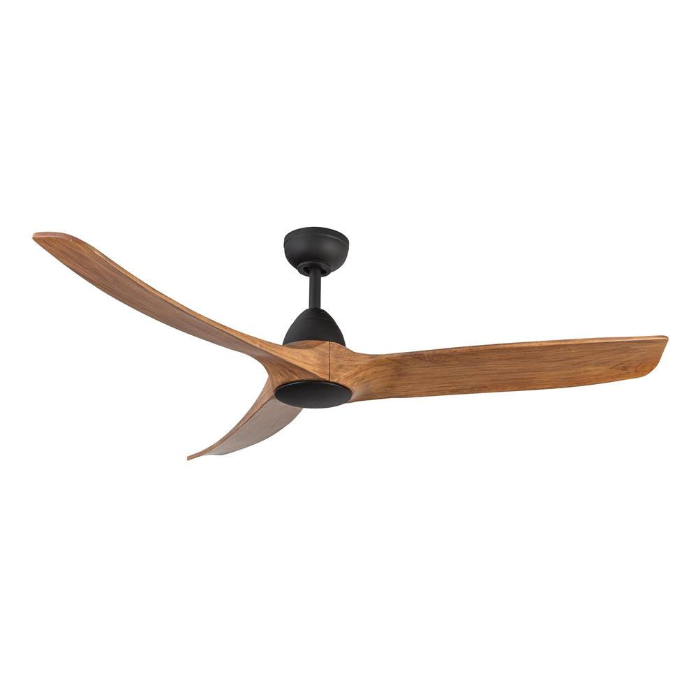 Kuzco CF77860-MB/NW Matte Black,Natural Wood Baylor 60-in Matte Black/natural Wood Led Ceiling Fan Image 7