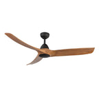 Kuzco CF77860-MB/NW Matte Black,Natural Wood Baylor 60-in Matte Black/natural Wood Led Ceiling Fan Image 7