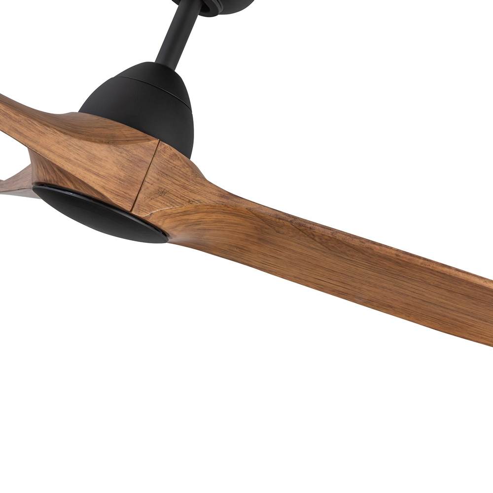 Kuzco CF77860-MB/NW Matte Black,Natural Wood Baylor 60-in Matte Black/natural Wood Led Ceiling Fan Image 6
