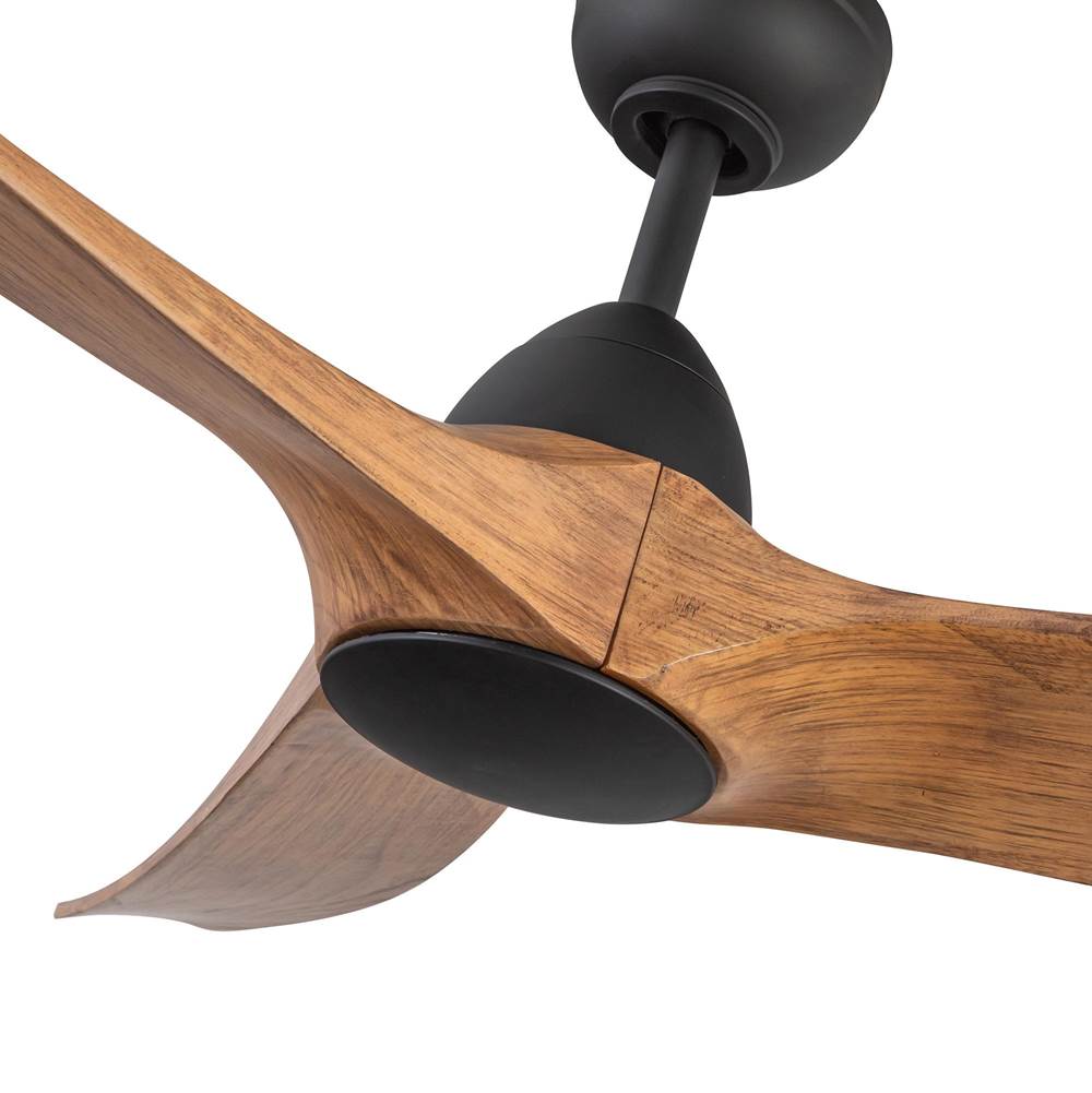 Kuzco CF77860-MB/NW Matte Black,Natural Wood Baylor 60-in Matte Black/natural Wood Led Ceiling Fan Image 5