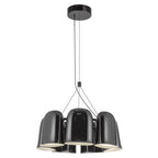 Kuzco CH21120-GBK-UNV Glossy Black Bell 20-in Glossy Black Led Chandelier Image 1