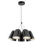 Kuzco Bell 20-in Glossy Black Led Chandelier