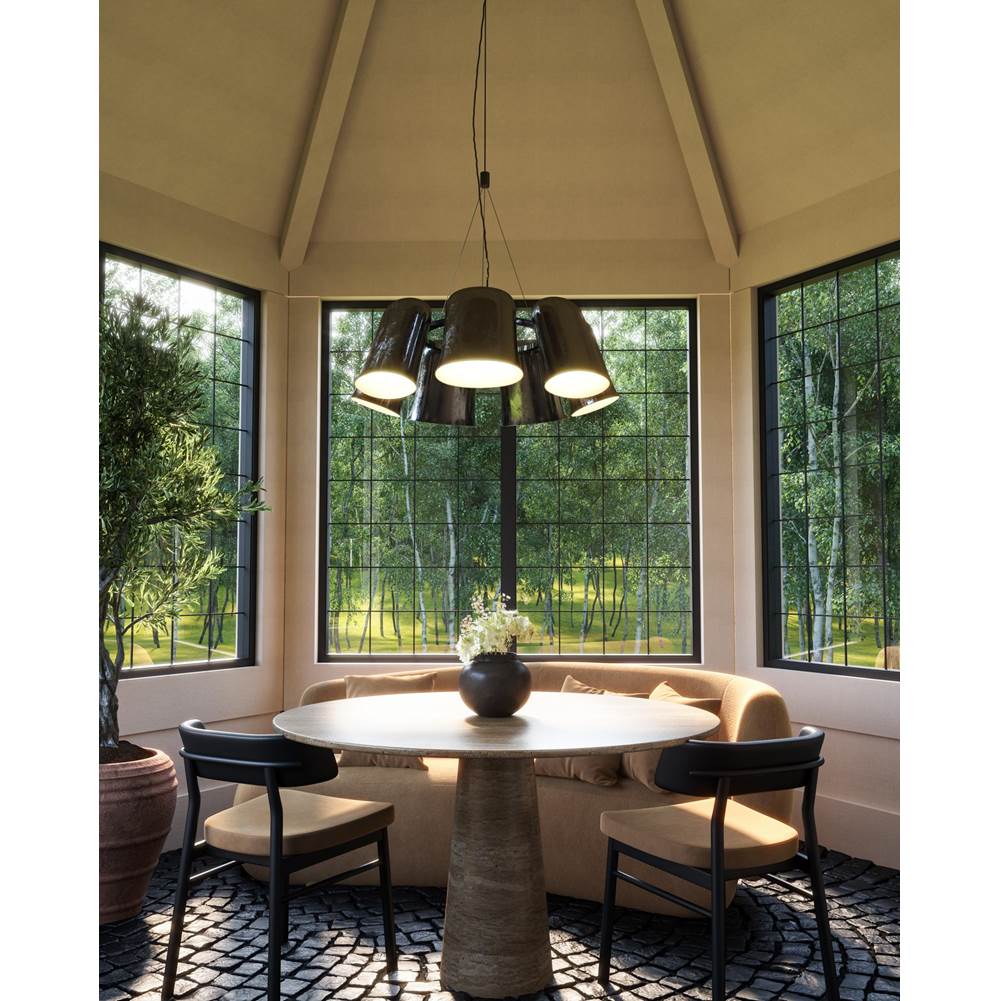 Kuzco CH21120-GBK-UNV Glossy Black Bell 20-in Glossy Black Led Chandelier Image 3