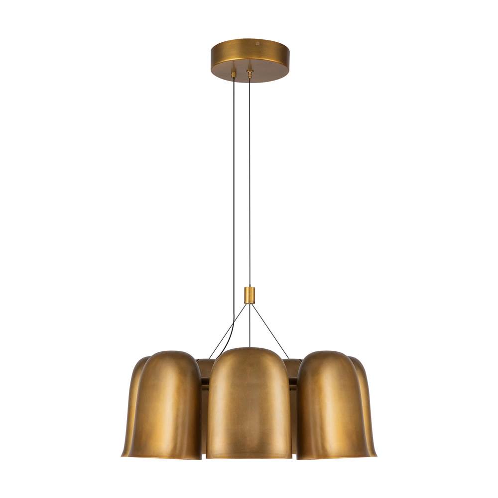 Kuzco CH21120-VB-UNV Vintage Brass Bell 20-in Vintage Brass Led Chandelier Image 4
