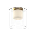 Kuzco Birch 9-in Brushed Gold/clear Led Flush Mount