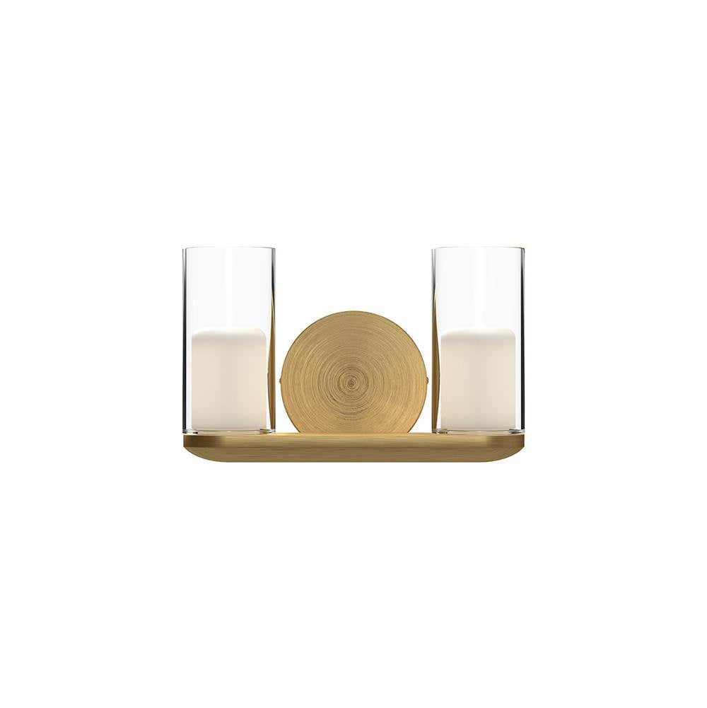 Kuzco Birch 11-in Brushed Gold/clear Led Vanity