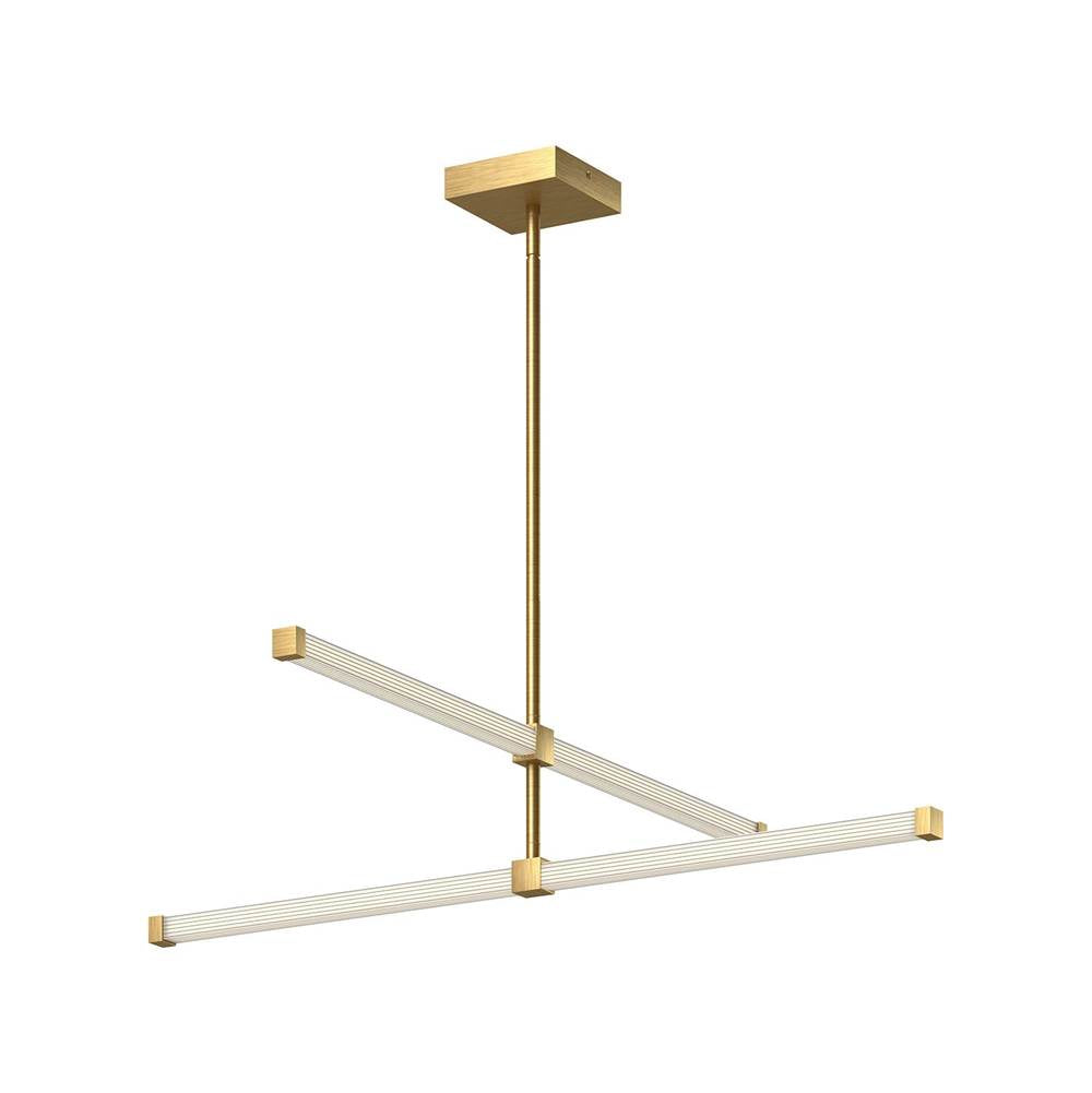 Kuzco Blade 32-in Brushed Gold Led Chandeliers