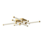 Kuzco Blade 34-in Brushed Gold Led Flush Mount