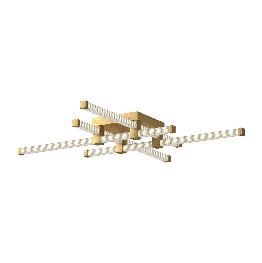 Kuzco Blade 34-in Brushed Gold Led Flush Mount