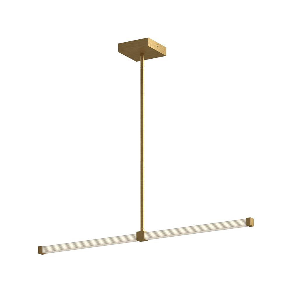 Kuzco Blade 32-in Brushed Gold Led Linear Pendant