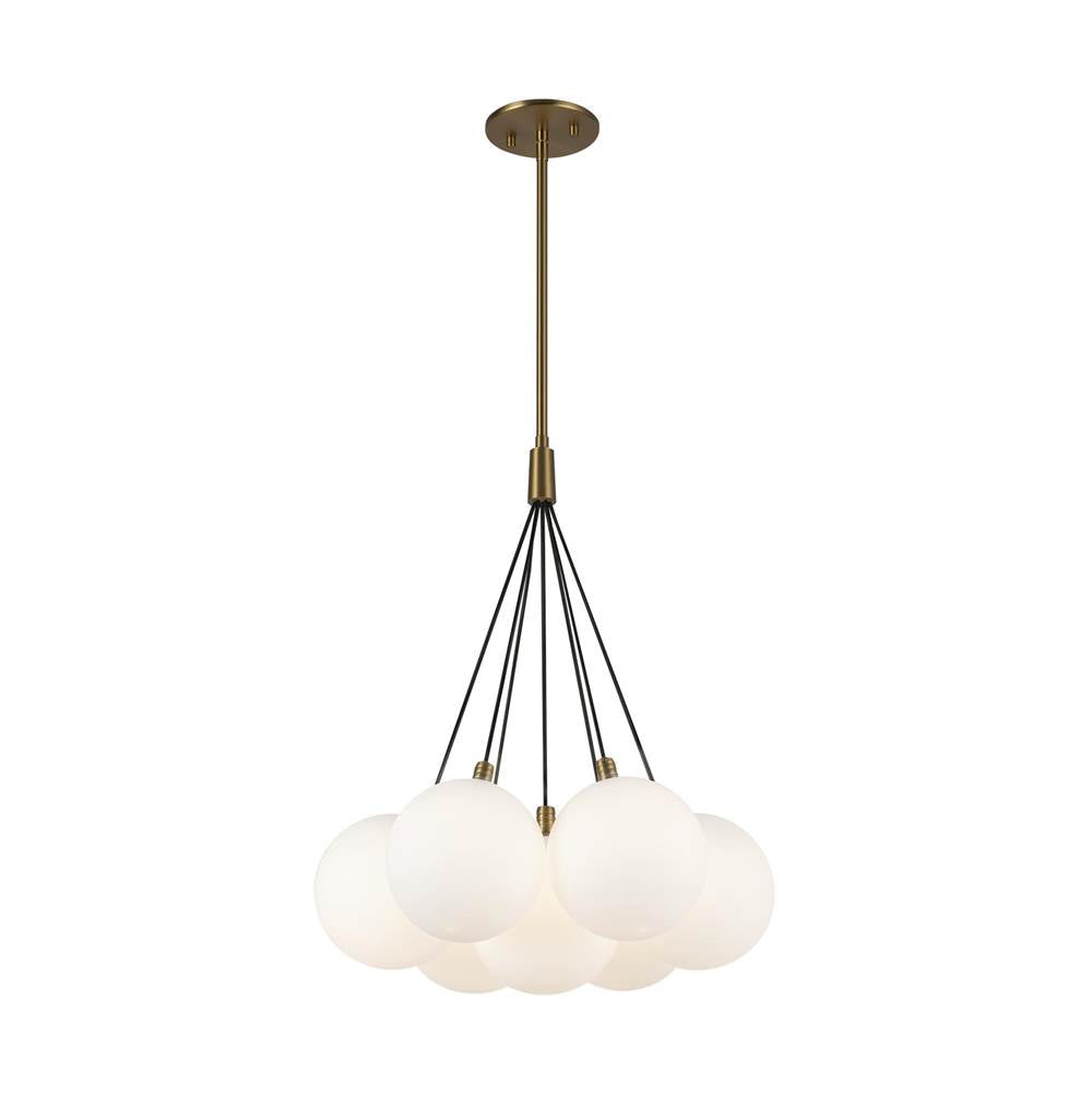 Kuzco Bolla 16-in Brushed Gold Led Chandelier