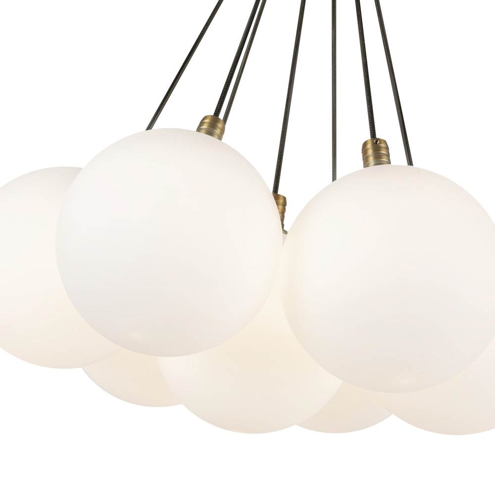 Kuzco CH3117-BG/OP Brushed Gold,Opal Glass Bolla 16-in Brushed Gold/opal Glass Led Chandelier Image 2