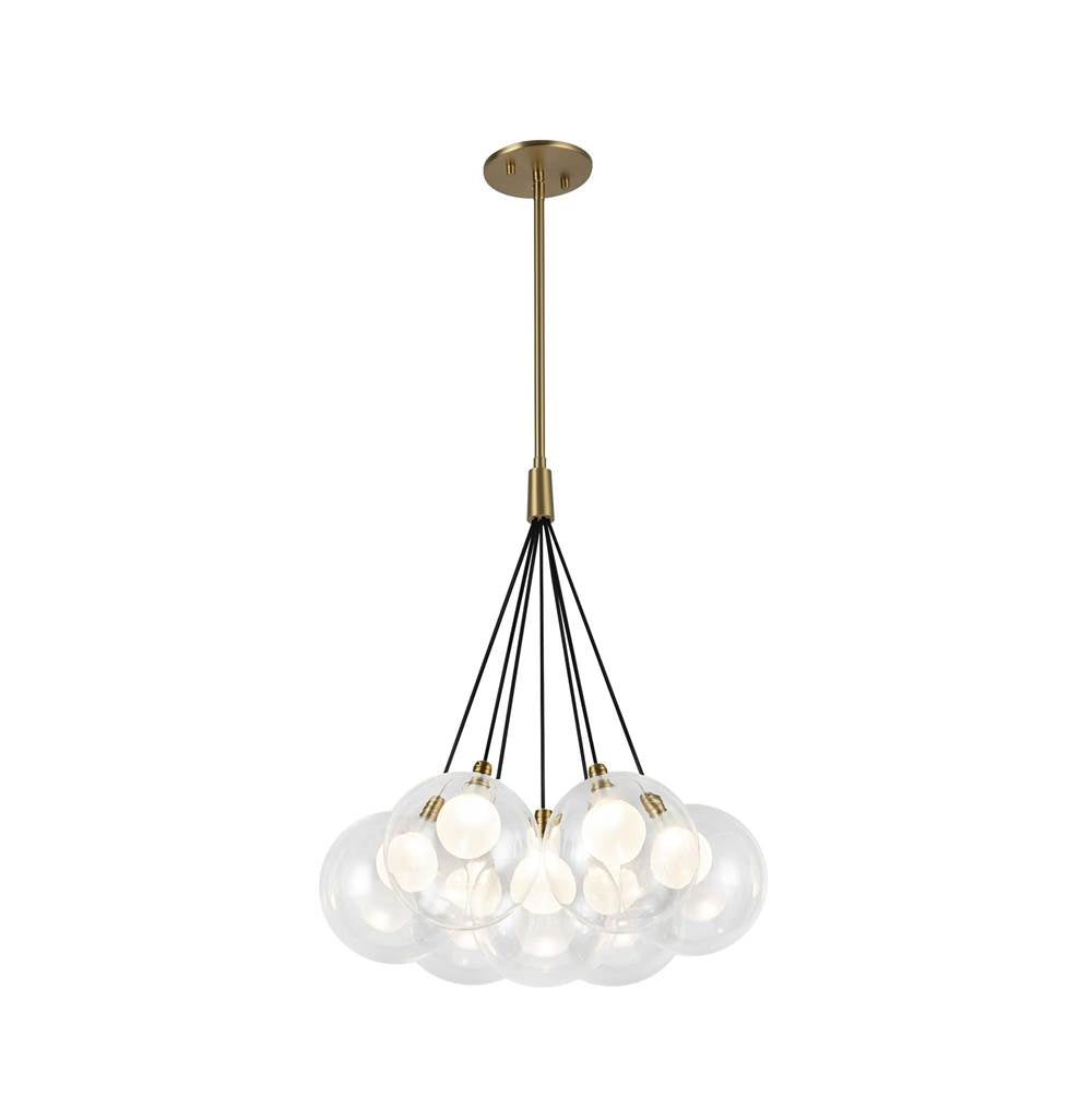 Kuzco Bolla 16-in Brushed Gold Led Chandelier