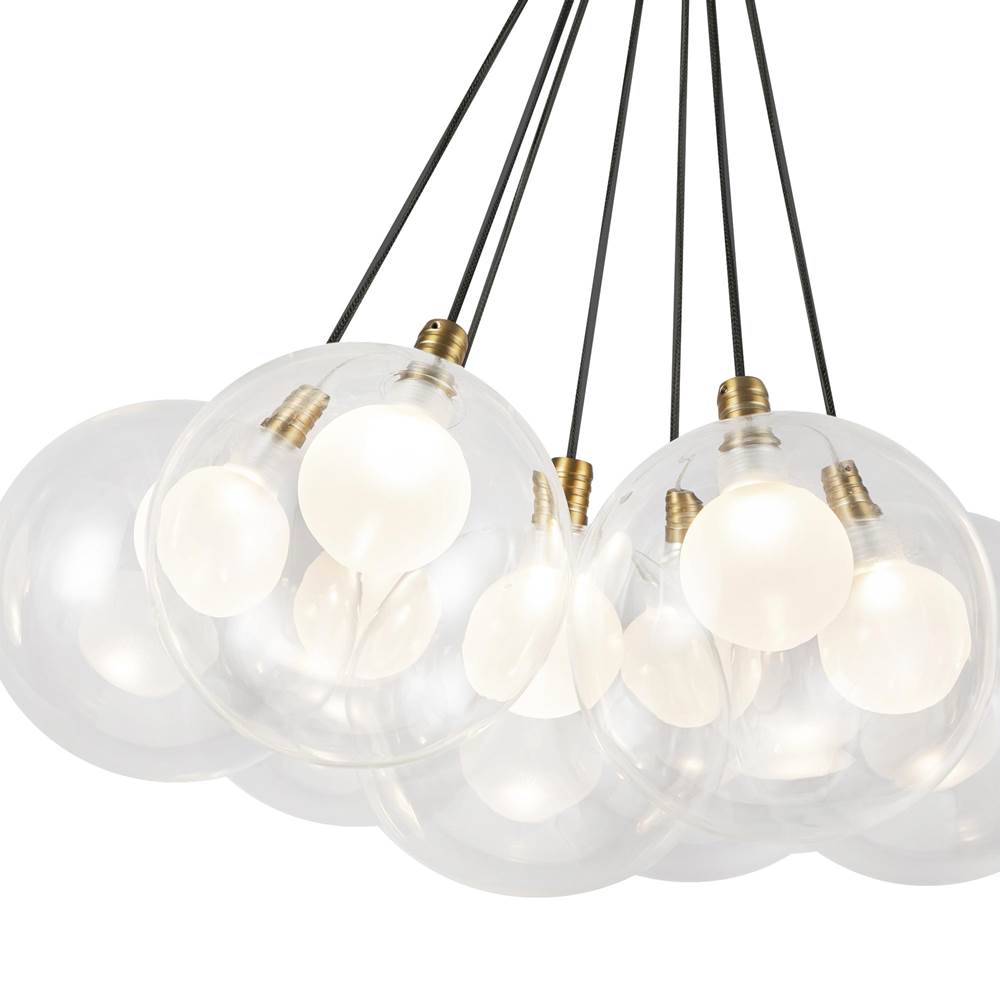 Kuzco CH3117-BG Brushed Gold Bolla 16-in Brushed Gold Led Chandelier Image 2