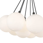 Kuzco CH3117-BK/OP Black,Opal Glass Bolla 16-in Black/opal Glass Led Chandelier Image 3