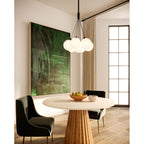 Kuzco CH3117-BK/OP Black,Opal Glass Bolla 16-in Black/opal Glass Led Chandelier Image 2