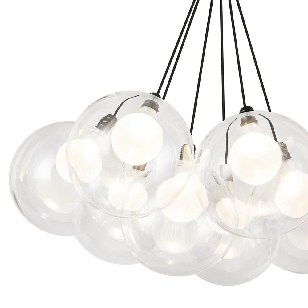 Kuzco CH3117-BK Black Bolla 16-in Black Led Chandelier Image 2