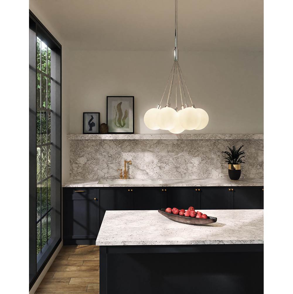 Kuzco CH3117-OP Opal Glass Bolla 17-in Opal Glass Led Chandelier Image 2