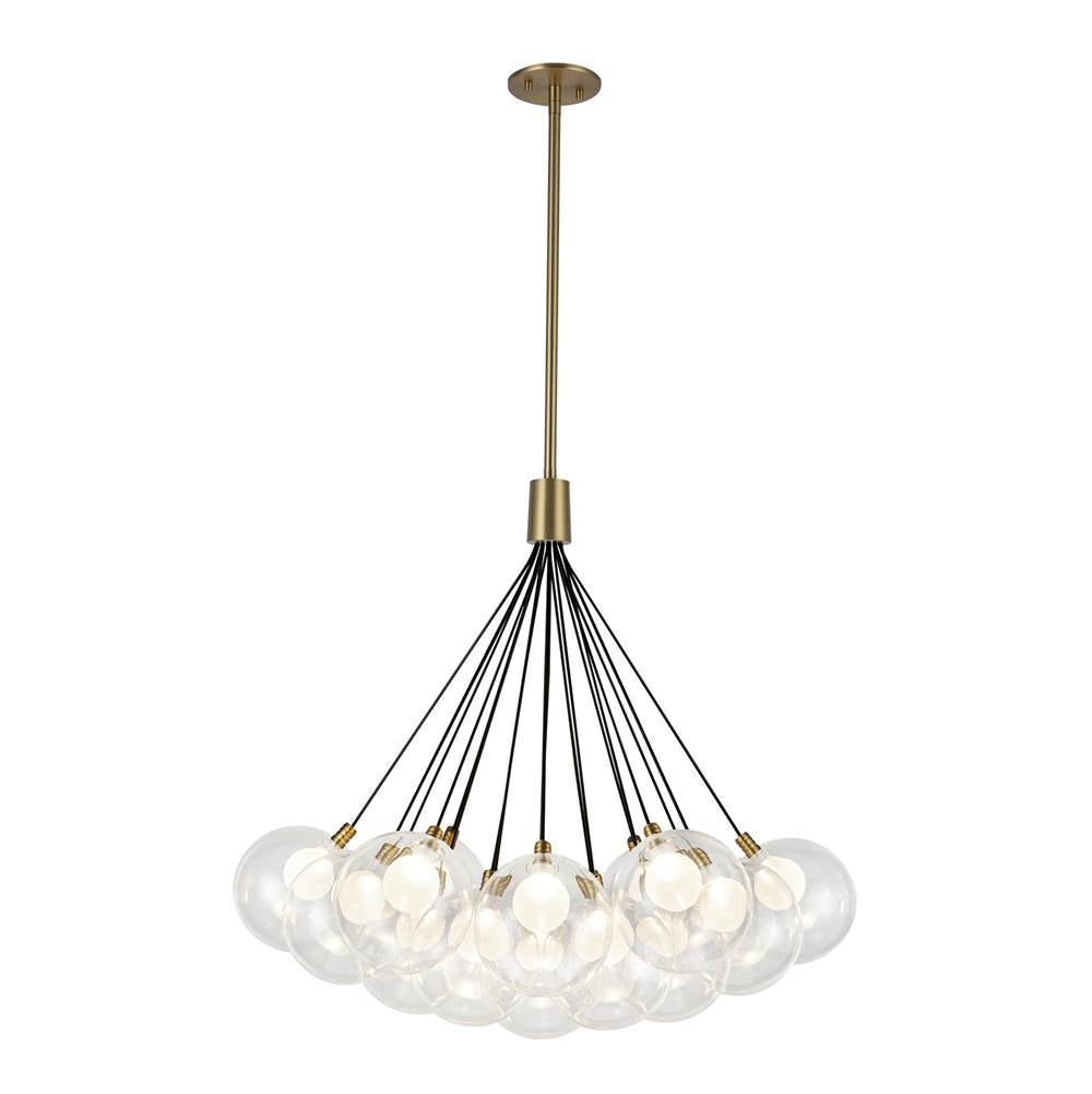 Kuzco CH3128-BG Brushed Gold Bolla 28-in Brushed Gold Led Chandelier Image 1