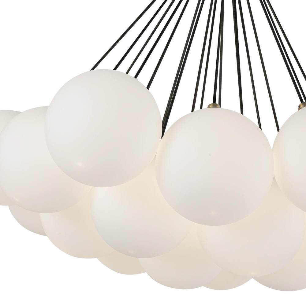 Kuzco CH3128-BG/OP Brushed Gold,Opal Glass Bolla 28-in Brushed Gold/opal Glass Led Chandelier Image 2