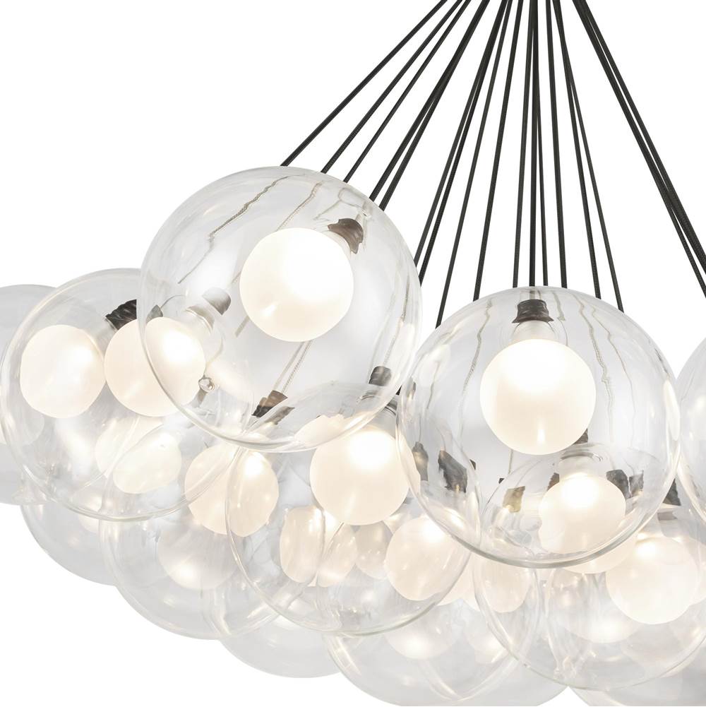 Kuzco CH3128-BK Black Bolla 28-in Black Led Chandelier Image 2