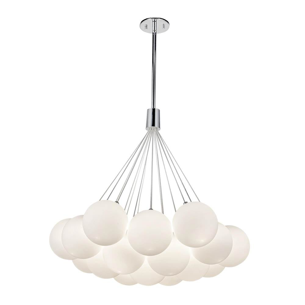 Kuzco CH3128-OP Opal Glass Bolla 28-in Opal Glass Led Chandelier Image 4