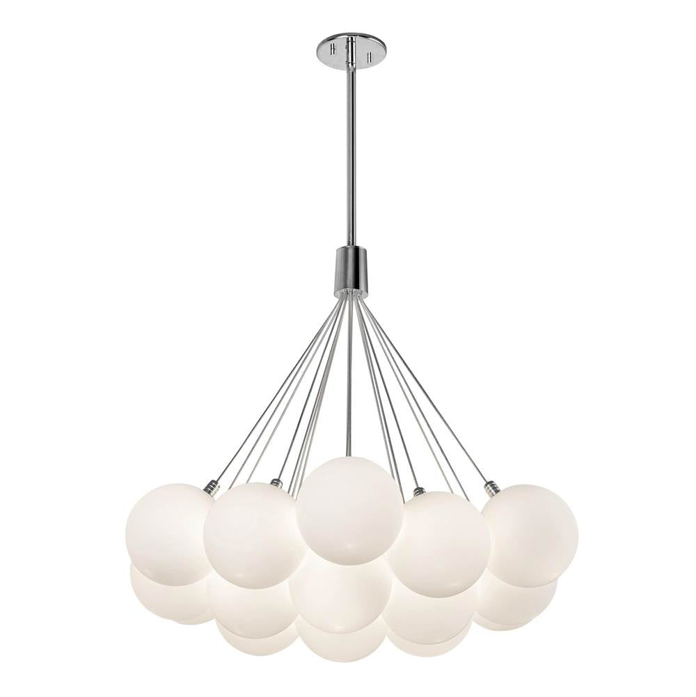 Kuzco CH3128-OP Opal Glass Bolla 28-in Opal Glass Led Chandelier Image 3
