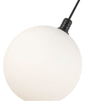 Kuzco PD3106-BK/OP Black,Opal Glass Bolla 5-in Black/opal Glass Led Pendant Image 2