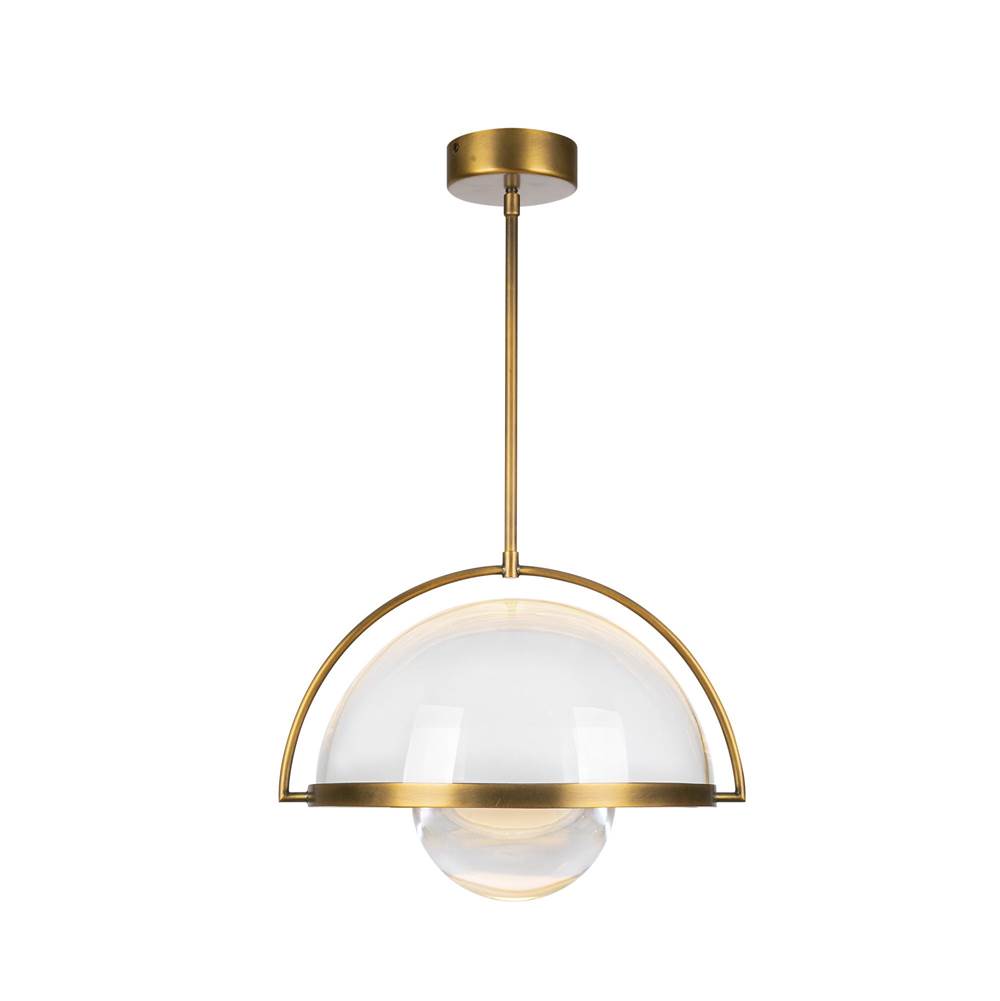Kuzco Bowery 14-in Urban Bronze Led Pendant