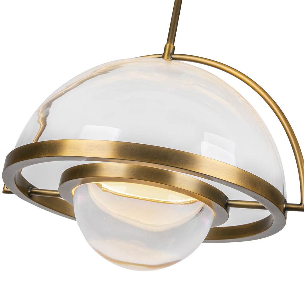Kuzco PD20716-VB-UNV Vintage Brass Bowery 14-in Vintage Brass Led Pendant Image 3