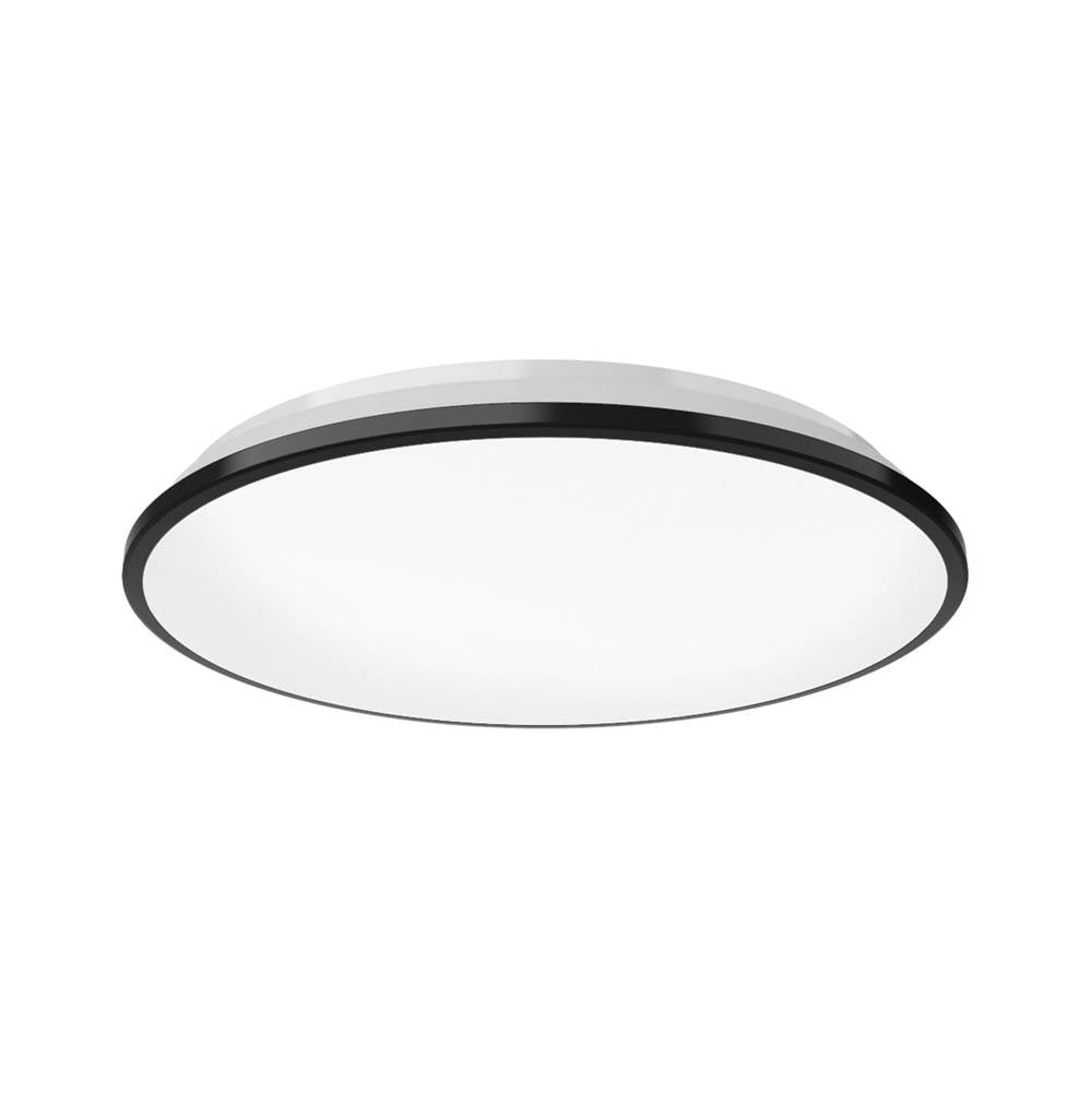 Kuzco Brook 13-in Black Led Flush Mount