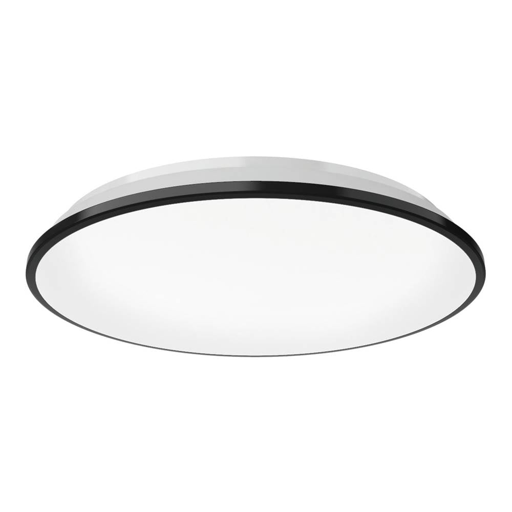 Kuzco Brook 15-in Black Led Flush Mount