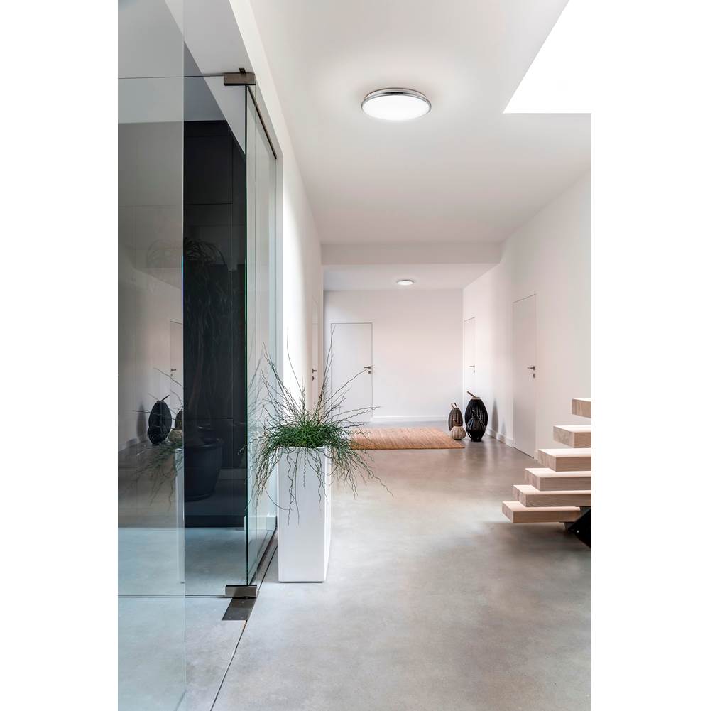 Kuzco Brook 15-in Black Led Flush Mount