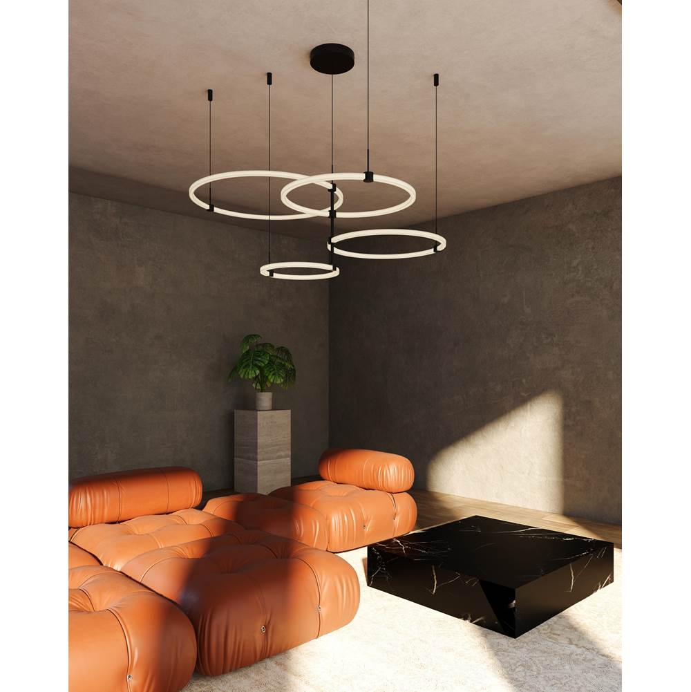 Kuzco CH24755-BK Black Bruni 55-in Black Led Chandeliers Image 2