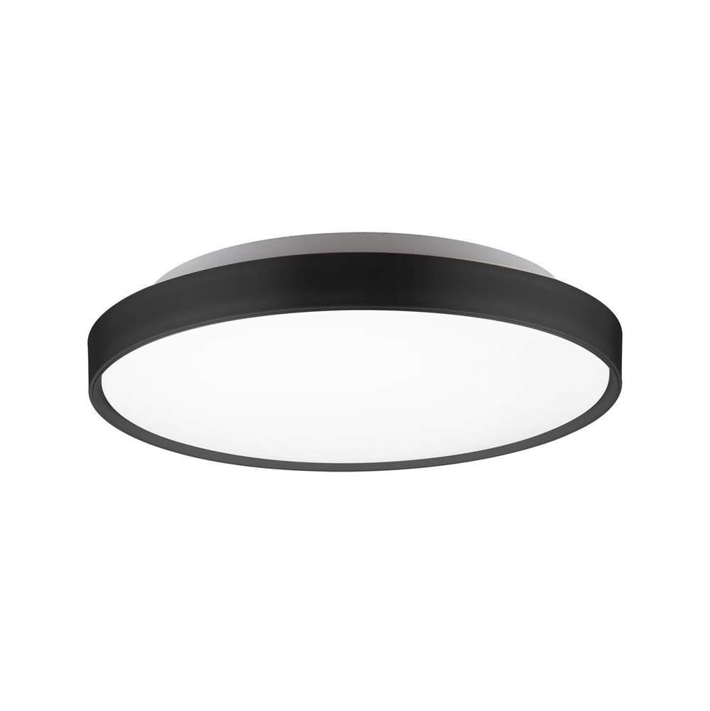 Kuzco FM43518-BK-5CCT Black Brunswick 18-in Black Led Flush Mount Image 1