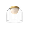 Kuzco Cedar 8-in Brushed Gold/clear Led Flush Mount