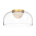 Kuzco Cedar 12-in Brushed Gold/clear Led Flush Mount