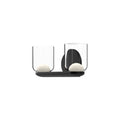 Kuzco VL52512-BK/CL Black,Clear Cedar 12-in Black/clear Led Vanity Image 1