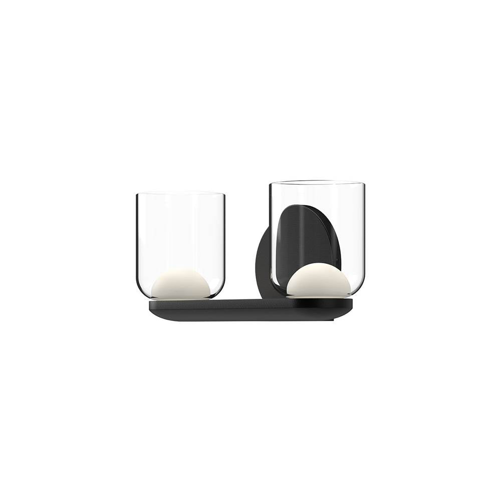 Kuzco VL52512-BK/CL Black,Clear Cedar 12-in Black/clear Led Vanity Image 1