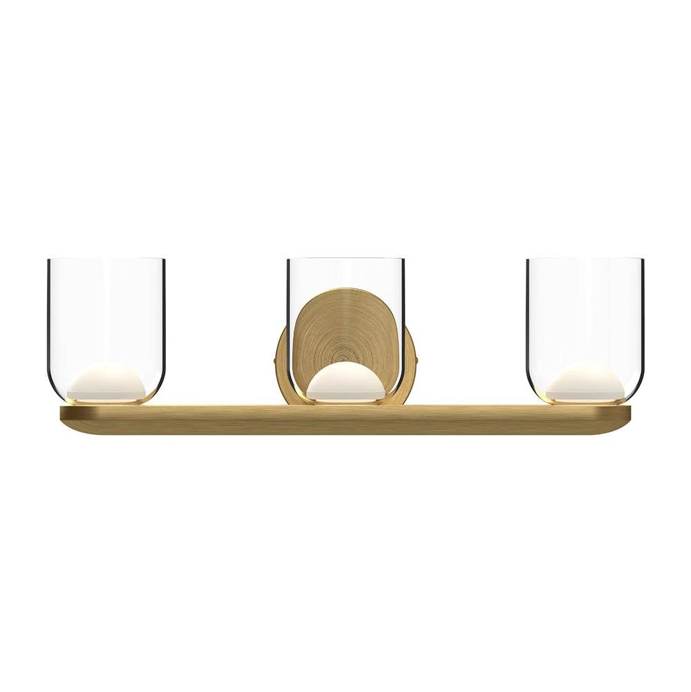 Kuzco Cedar 20-in Brushed Gold/clear Led Vanity