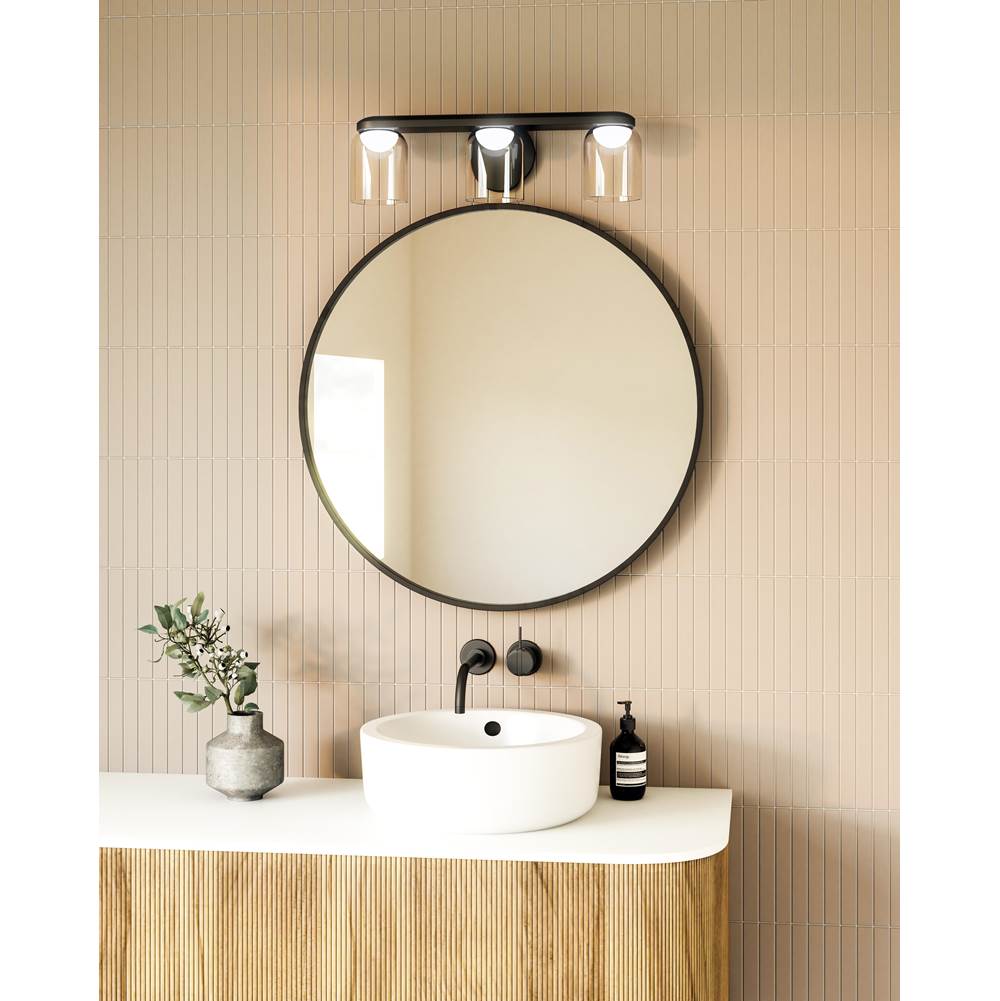 Kuzco VL52520-BK/CL Black,Clear Cedar 20-in Black/clear Led Vanity Image 2