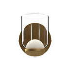 Kuzco Cedar 4-in Brushed Gold/clear Led Wall Sconce